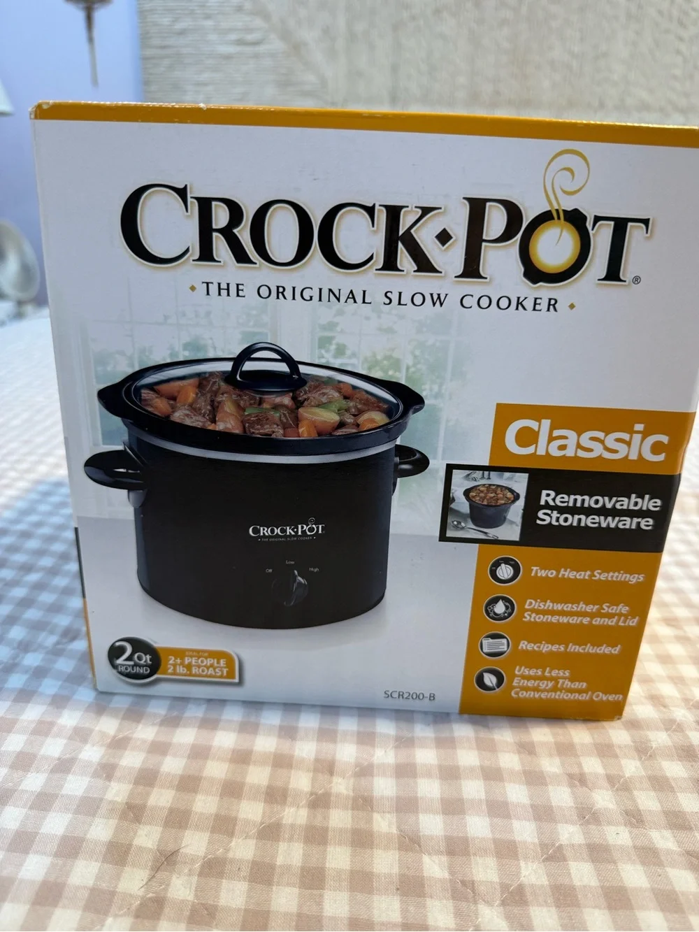 Crock-Pot Classic 2 Qt Slow Cooker SCR200-B Black Brand New Sealed Box
